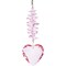 Hanging Crystal Prism Suncatcher for Window & Home Decor, Valentine's Gift, Pink Heart, 11 in.